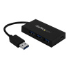 StarTech.com HB30A3A1CSFS hub USB 3.2 Gen 1 (3.1 Gen 1) Type-A 5000 Mbit/s Čierna (HB30A3A1CSFS)