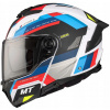 MOTOCYKLOVÁ PRILBA S ČEĽUSŤAMI MT HELMETS ATOM 2 SV BAST A0 WHITE BLUE RED