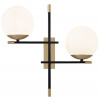 Maytoni Nostalgia nástenná lampa 2x40 W biela-čierna-zlatá MOD048WL-02G