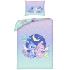 Halantex · Bavlnené posteľné obliečky Stitch a Angel pod nočnou oblohou - 100% bavlna - 70 x 90 cm + 140 x 200 cm