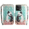 Peňaženkové 3D puzdro na Xiaomi Redmi Note 13 - Black White Cat