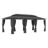 Altánok so závesmi antracitový 600x298x270 cm-ForU-47966
