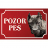 Brazílska fila - Kovová tabuľka POZOR PES