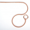 Show Tech - elegantná kovová retiazka na psa, výstavná 30cm x 2,5mm - Rose Gold