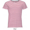SOL´S MILES / Pánske pruhované tričko s krátkym rukávom - white/red XXL