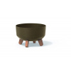 PROSPERPLAST Kvetináč GRACIA LOW ECO WOOD 23,5cm kávový