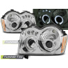 PREDNÉ SVETLÁ CHRYSLER JEEP GRAND CHEROKEE 05-08 ANGEL EYES CHROM