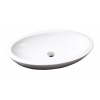 SAPHO SISTEMA 75 x 42cm umývadlo na dosku oválne, bez prepadu, keramické, 10AR65075