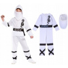 KOSTÝM KOSTÝM BOJOVNÍK NINJA PRE DETI BIELY NA PLES KARNEVAL 128 134