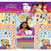 Samolepkový set s maľovankami a voskovkami 500 ks - Disney Princezné