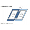 VELUX Slovensko, spol. s r.o. VELUX EKW 1021M, Vyberte rozmer MK04 78 x 98 cm