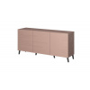 Cama Meble Dizajnová komoda NOVA biely mat drevo 155 cm x 72 cm x 40 cm