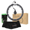 SET HHW06 ČIERNA + BE163 PLUS SIZE MASÁŽNY HULA HOOP OBRUČ SO ZÁVAŽÍM A POČÍTADLOM HMS