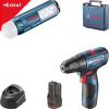 BOSCH GSR 120-LI + GLI 12V-300 (Aku vŕtací skrutkovač 06019G8004)