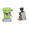 Ascaso Dream ONE, Fresh Pistachio + Eureka Mignon Single Dose, White & Oak