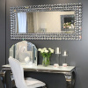 Bellacasa nástenný zrkadlový obdĺžnik 1720 x 780 mm (Strieborné obdĺžnikové glamour zrkadlo 78x172 M-533-5)