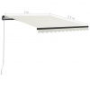 vidaXL Ručne zaťahovacia markíza s LED 300x250 cm krémová - Krémová - 172413-106689