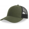 Atlantis | Zion, 5 panelová Trucker šiltovka, zelená Olive - čierna