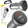 AUTONABÍJAČKA Baseus s digitálnym displejom CCBX-0S 24W 4,8A 2x USB-A ŠEDÁ