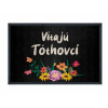 GDmatsEU | rohožka personalizovaná - s kvietkami