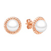 Gaura Pearls Náušnice s perlou Patricia Rose Gold - stříbro 925/1000 SK25489GE/W Zlatá Bílá