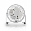 Nedis Ventilátor FNDK1WT10 stolní USB 10 cm, 2,5W, kovový, bílá