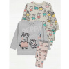 Teplaková súprava - George Children's Tracksuit Veľkosť 110 béžová, čierna, ecru, šedá (2 Pak Peppa Pig 4-5 rokov/ 104-110 cm George)