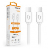Aligator DATKP47 Dátový POWER 5A USB-C - USB-C, 100W, 1,5m, bílý