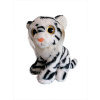 MAC TOYS Tiger biely 30cm čierna