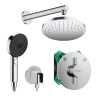 Hansgrohe DuoTurn S - chrómový sprchový systém s hlavovou a ručnou sprchou