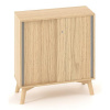 Policová skriňa ALFA ROOT, posuvné dvere, 1 polica, 80x45x88,7cm, dub - 1 kus - 1 KS - nie - posuvné - 1 - Interier Říčany - 45 cm - rovná - uzatvorená - Alfa Root - 80 cm - 88.7 cm - dub INTERIER-RIC