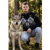 Pánsky nórsky sveter s vlkom zimný pulóver Ewident 3XL