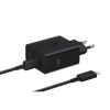 EP-T5020XBE Samsung Dual USB-C 50W cestovná nabíjačka + USB-C dátový kábel Black