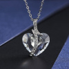 Éternelle Exkluzivní náhrdelník Swarovski Elements Emily - srdce NH1111-P0892A Bílá/čirá 40 cm + 5 cm (prodloužení)