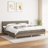 Box spring postel s matrací taupe 200x200 cm textil Hnědošedá 3130141