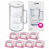 Sklenená filtračná kanvica Aquaphor Glass, biela + 10 filtrov Maxfor+ Mg