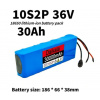 18650 36V30000mAh lítium-iónová batéria 10S2P 42V 500W vypr