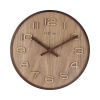 Nástenné hodiny NeXtime Wood Wood Medium hnedé Ø 35 cm