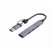 Canyon DS-02 šedý CNS-TDS02G - USB / USB-C rozbočovač (HUB) 4port