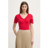 Tommy Hilfiger tričko dámske bavlnené WW0WW40584 červená XS