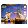 Puzzle Tower Bridge London Neon Educa svetielkujúce 1000 dielov a Fix lepidlo