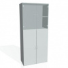 Policová skriňa Drive, 80x185x42 cm, sivá/sivá