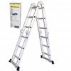 CROWNMAN HLINÍKOVÝ kĺbový rebrík, multifunkčný, 3,7 m, skladací