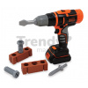 Smoby detská vŕtačka Black+Decker 360108 čierno-oranžová