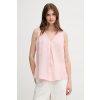 Ľanová blúzka United Colors of Benetton 5BMLDQ06W ružová S