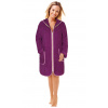 Bellatex Froté župan dámský na zip, fialový - vel. XXL