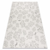 Eoshop Koberec FLAT 48774/367 Listy Ptáci - KRÉM Šedá (Velikost: 160x230 cm)