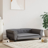 vidaXL Pelech pre psa sivý 95x55x30 cm umelá koža - Sivá - 180052-114179
