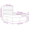 vidaXL Boxspring posteľ s matracom a LED tmavošedá 120x190 cm tkanina - Grey - 273457-290183