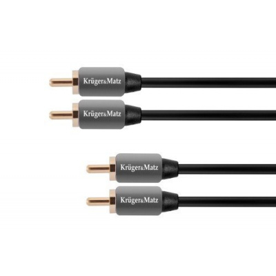 Kruger & Matz Kábel Audio Kruger&Matz KM0303 2RCA-2RCA Cinch 0,5m